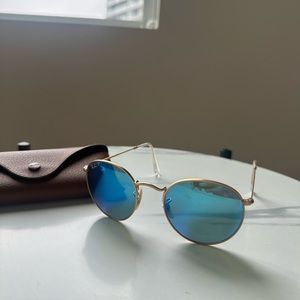 Ray ban round gold metal sunglasses